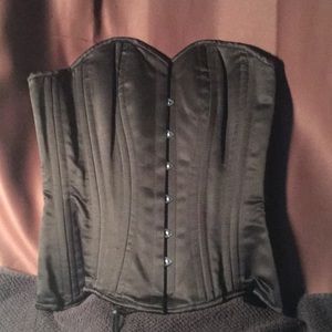 Black longline overbust corset
